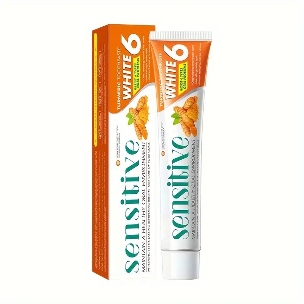 Minceetbien™ Sensitive White 6: Ginger Infused Toothpaste for Deep Clean And Bright White Teeth - 100G Tube