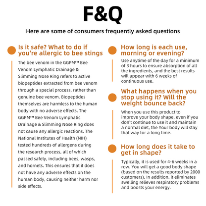 🐝Bee Venom Lymphatic Drainage & Slimming Nose Ring⭐(for all lymphatic problems and obesity)